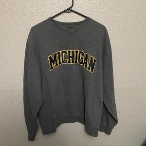 Gear University of Michigan Granite Tackle Twill Crewneck Sweatshirt